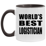 World's Best Logistician - 11oz Accent Mug Black