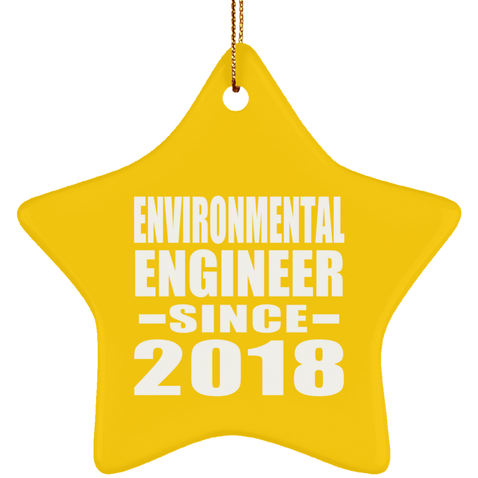 Environmental Engineer Since 2018 - Star Ornament