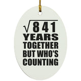29th Anniversary Square Root of 841 Years Who's Counting - Oval Ornament