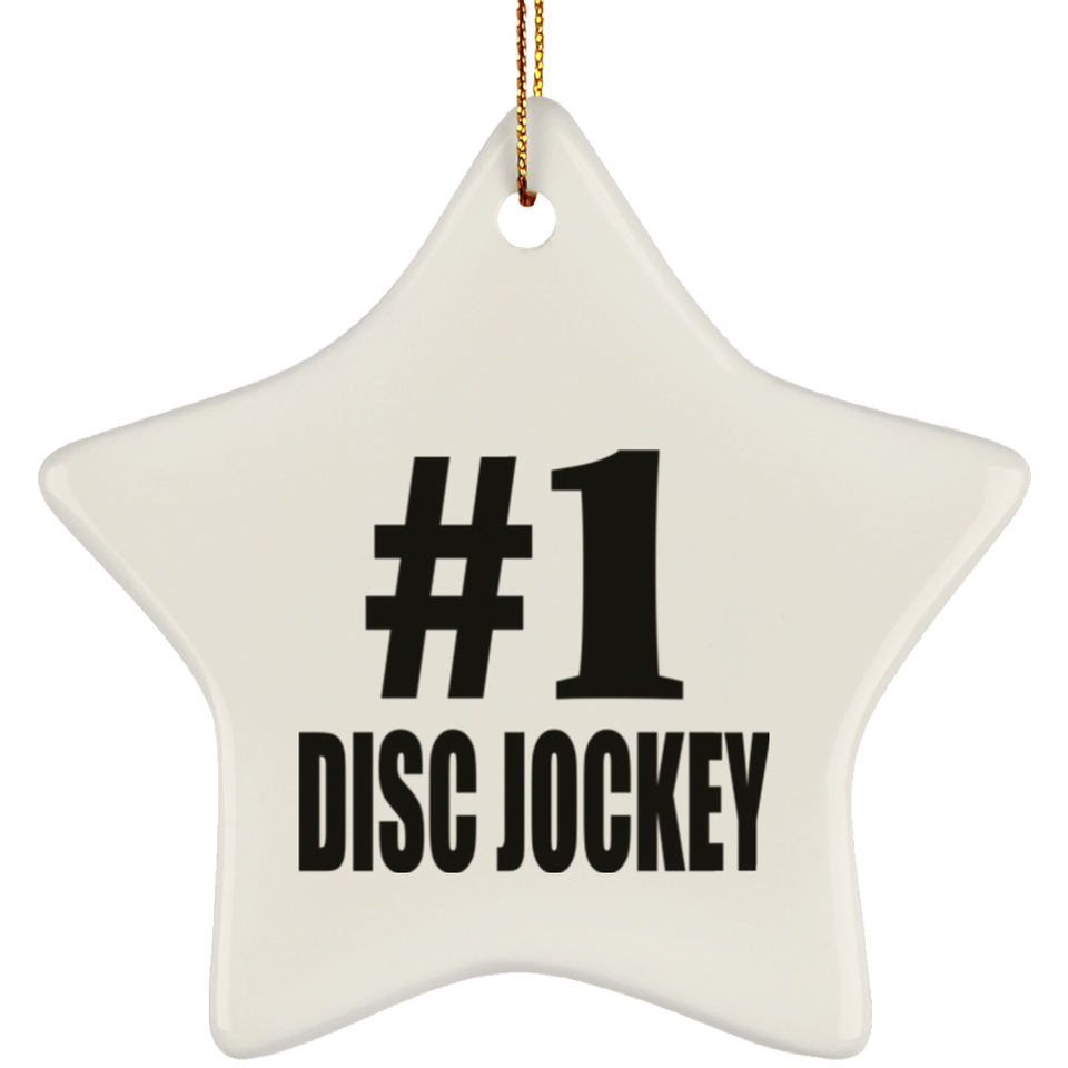 Number One #1 Disc Jockey - Star Ornament