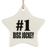 Number One #1 Disc Jockey - Star Ornament