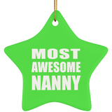 Most Awesome Nanny - Star Ornament