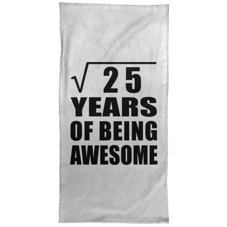 5th Birthday Square Root of 25 Years of Being Awesome - Hand Towel