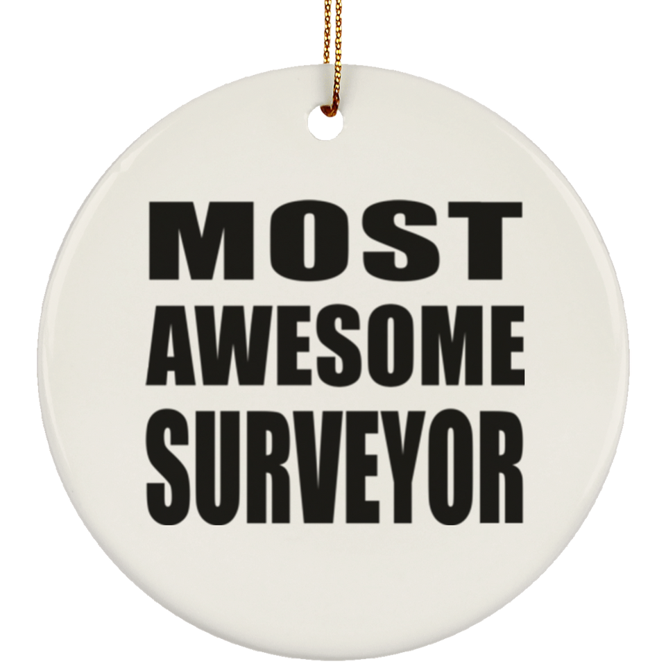 Most Awesome Surveyor - Circle Ornament