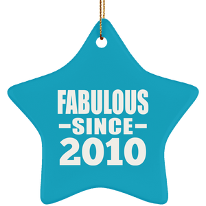 14th Birthday Fabulous Since 2010 - Star Ornament