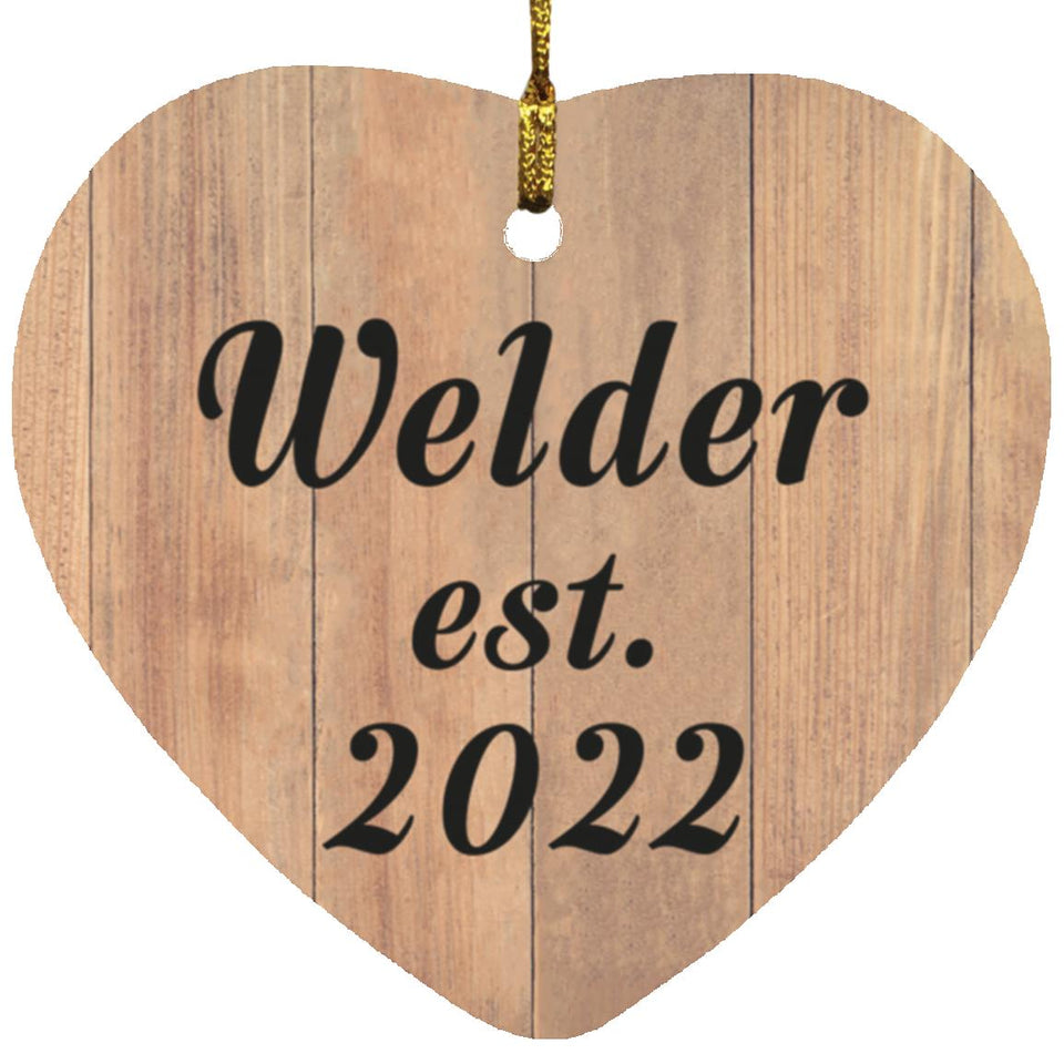 Welder Established Est. 2022 - Heart Ornament C