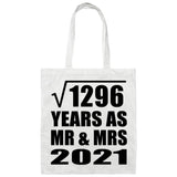 36th Anniversary Square Root of 1296 Years As Mr & Mrs 2021 - Tote Bag White