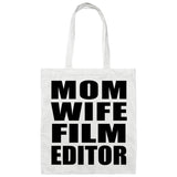 Mom Wife Film Editor - Tote Bag White