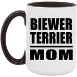 Biewer Terrier Mom - 15oz Accent Mug Black
