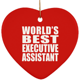 World's Best Executive Assistant - Heart Ornament