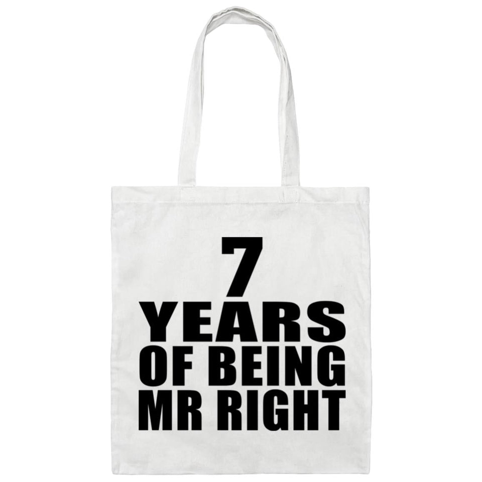 7th Anniversary 7 Years Of Being Mr Right - Tote Bag White