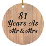 81 Years As Mr & Mrs - Circle Ornament C