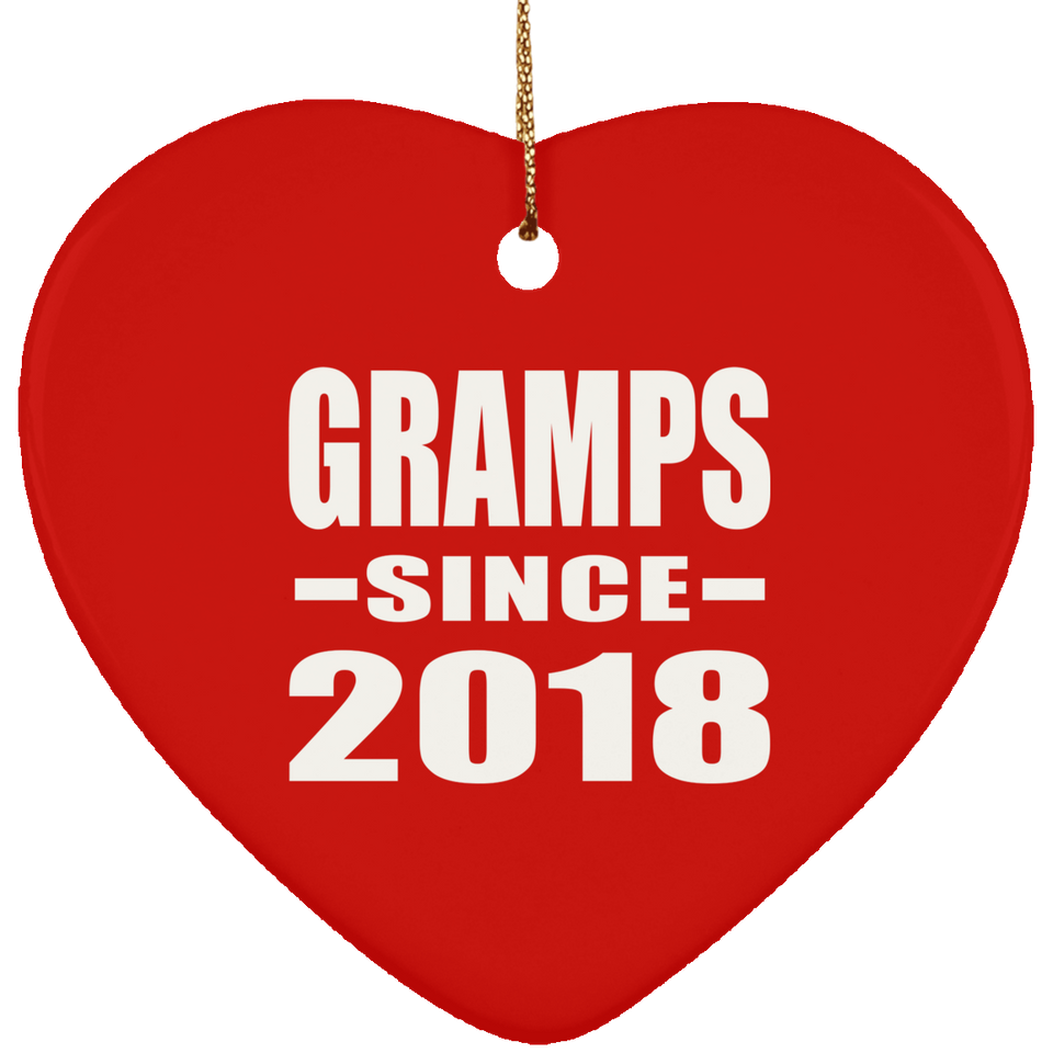 Gramps Since 2018 - Heart Ornament