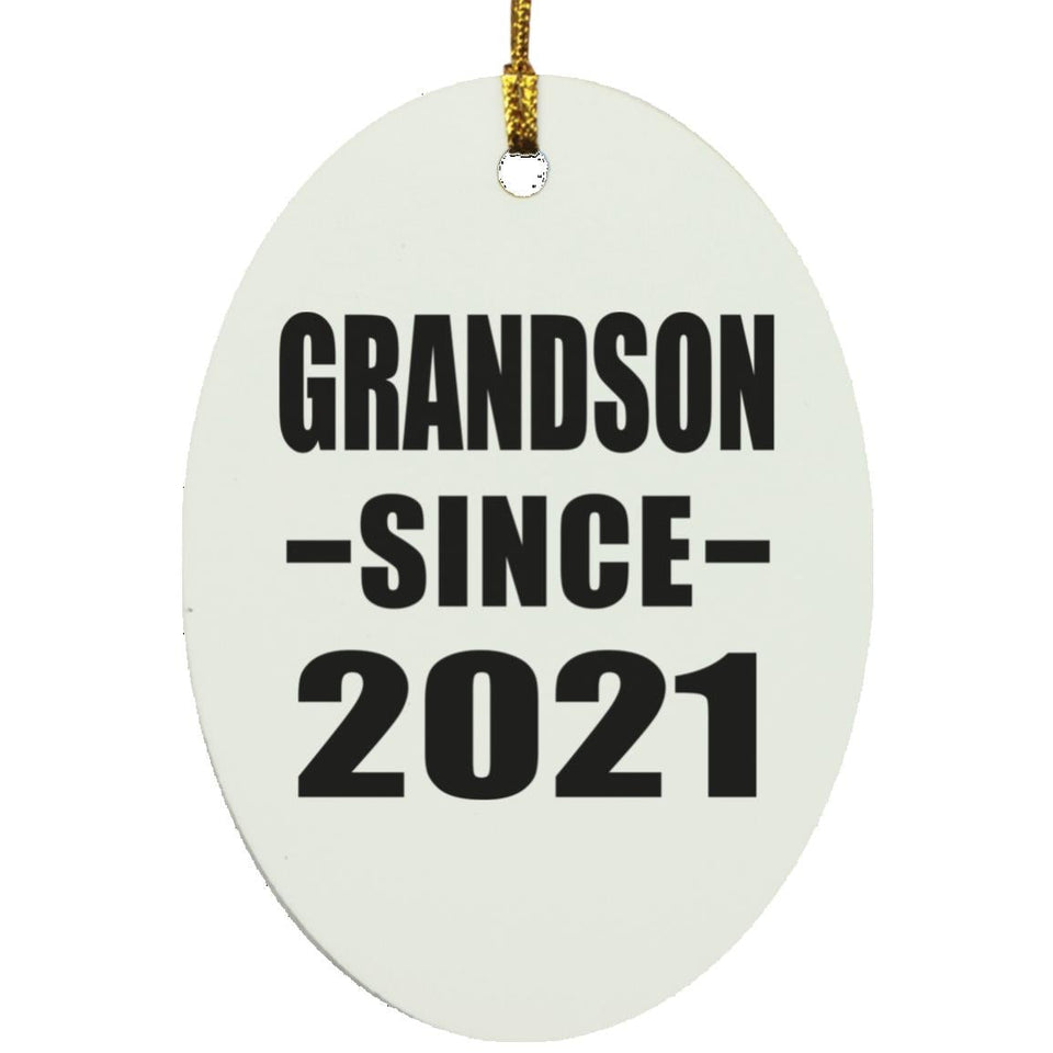 Grandson Since 2021 - Oval Ornament