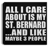 All I Care About Is My St. Bernard - Canvas Square