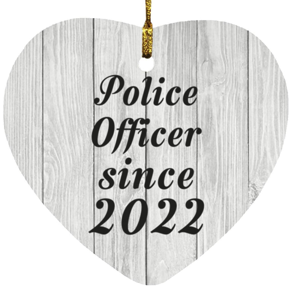 Police Officer Since 2022 - Heart Ornament F