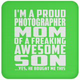 Proud Photographer Mom Of Awesome Son - Drink Coaster
