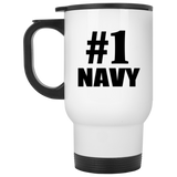 Number One #1 Navy - White Travel Mug