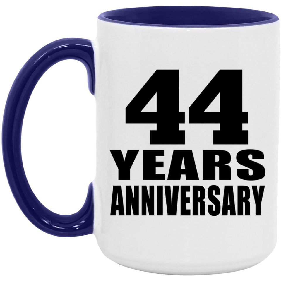 44th Anniversary 44 Years Anniversary - 15oz Accent Mug Purple