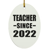 Teacher Since 2022 - Oval Ornament