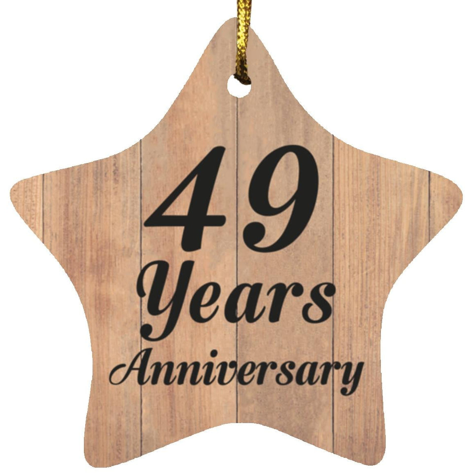 49th Anniversary 49 Years Anniversary - Star Ornament C