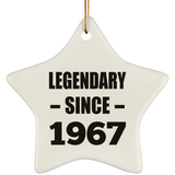 57th Birthday Legendary Since 1967 - Star Ornament