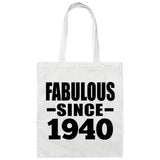 84th Birthday Fabulous Since 1940 - Tote Bag White