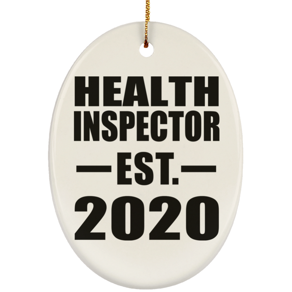 Health Inspector Established EST. 2020 - Oval Ornament