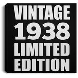 86th Birthday Vintage 1938 Limited Edition - Canvas Square