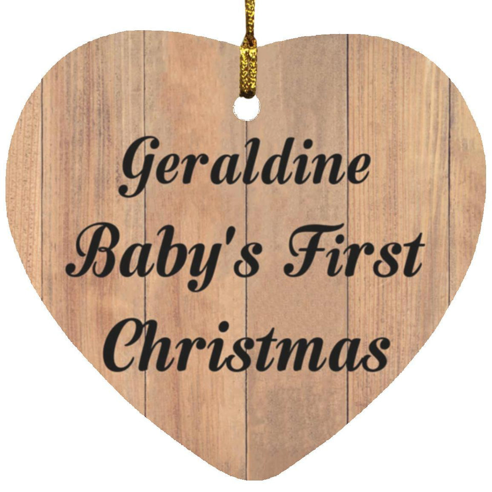 Geraldine Baby's First Christmas - Heart Ornament C