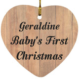 Geraldine Baby's First Christmas - Heart Ornament C