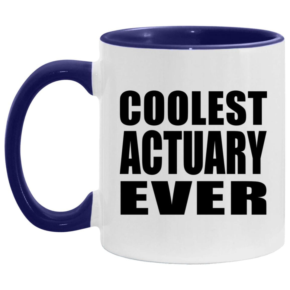 Coolest Actuary Ever - 11oz Accent Mug Purple