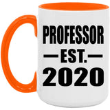 Professor Established EST. 2020 - 15oz Accent Mug Orange