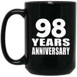 98th Anniversary 98 Years - 15 Oz Coffee Mug Black