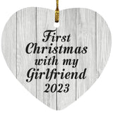 First Christmas With My Girlfriend 2023 - Heart Ornament F