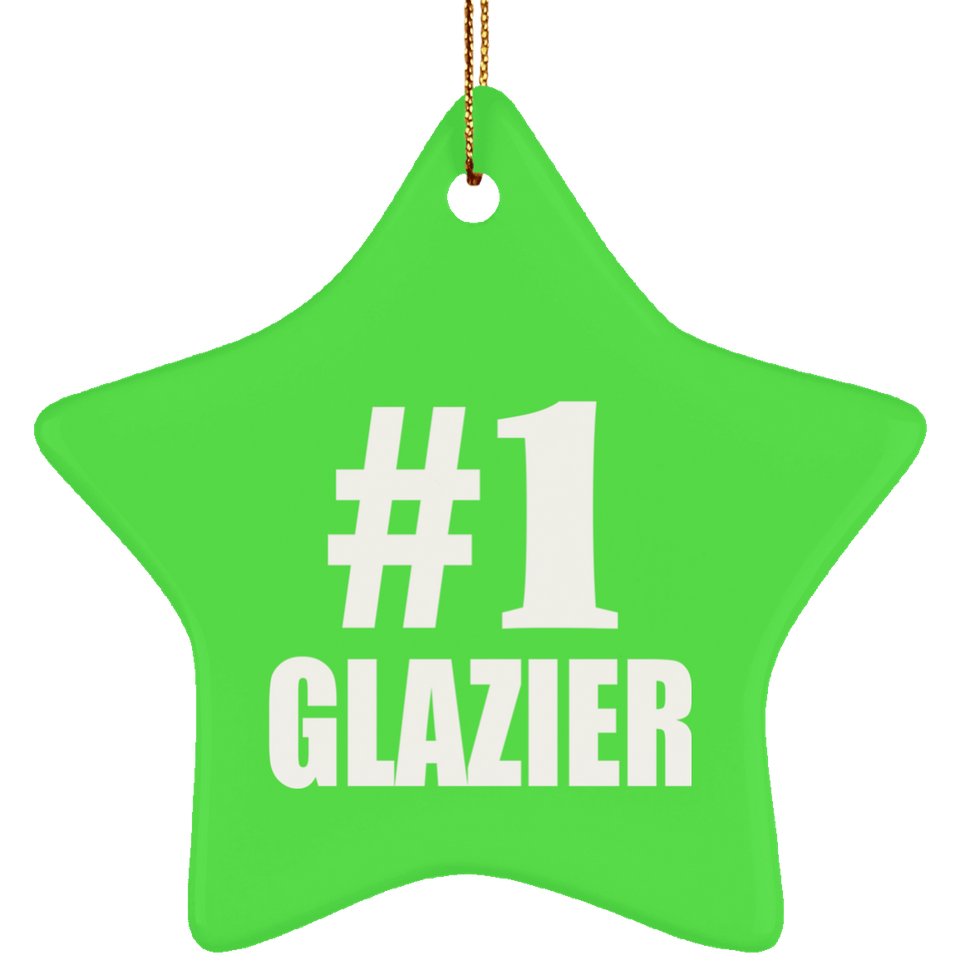 Number One #1 Glazier - Star Ornament
