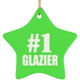 Number One #1 Glazier - Star Ornament