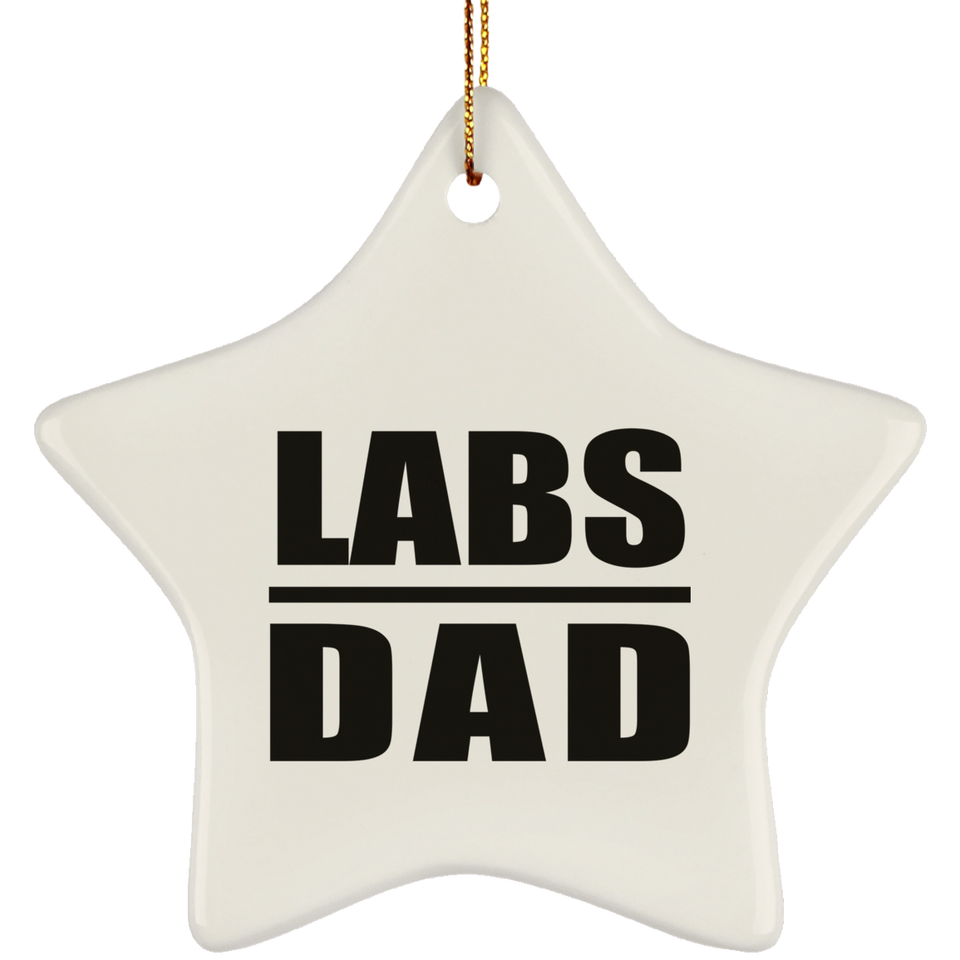 Labs Dad - Star Ornament