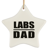 Labs Dad - Star Ornament