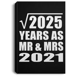 45th Anniversary Square Root of 2025 Years As Mr & Mrs 2021 - Canvas Portrait