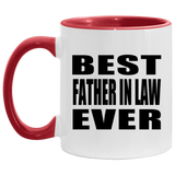Best Father In Law Ever - 11oz Accent Mug Red