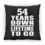 54th Anniversary 54 Years Down Lifetime To Go - Throw Pillow Black