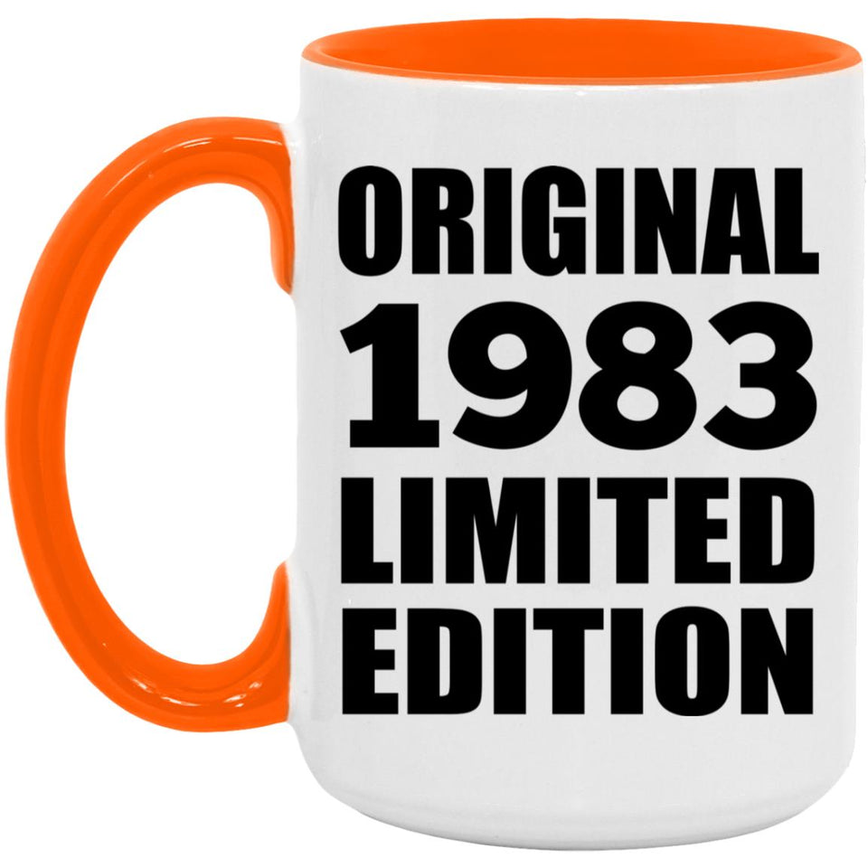 41st Birthday Original 1983 Limited Edition - 15oz Accent Mug Orange