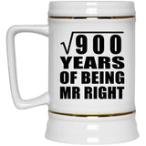 30th Anniversary Square Root of 900 Years of Being Mr Right - Beer Stein