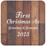 First Christmas As Grandma & Grandpa 2023 - Drink Coaster E