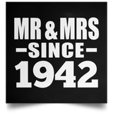 82nd Anniversary Mr & Mrs Since 1942 - Poster Square