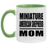 Miniature American Shepherd Mom - 11oz Accent Mug Green
