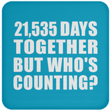 59th Anniversary 21,535 Days Together But Who's Counting - Drink Coaster