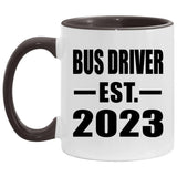 Bus Driver Established EST. 2023 - 11oz Accent Mug Black
