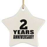 2nd Anniversary 2 Years - Star Ornament